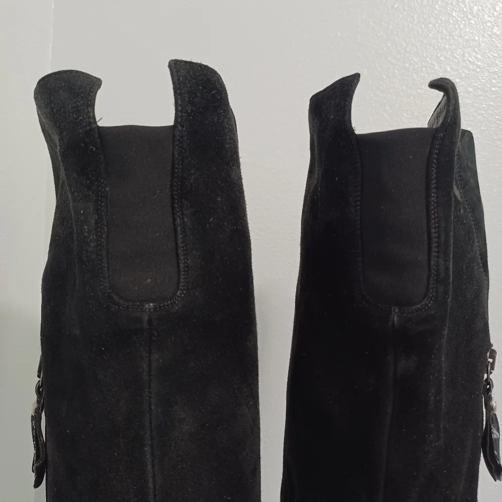 Stuart Weitzman Tall black suede boots size 9M MADE IN SPAIN - Picture 15 of 15
